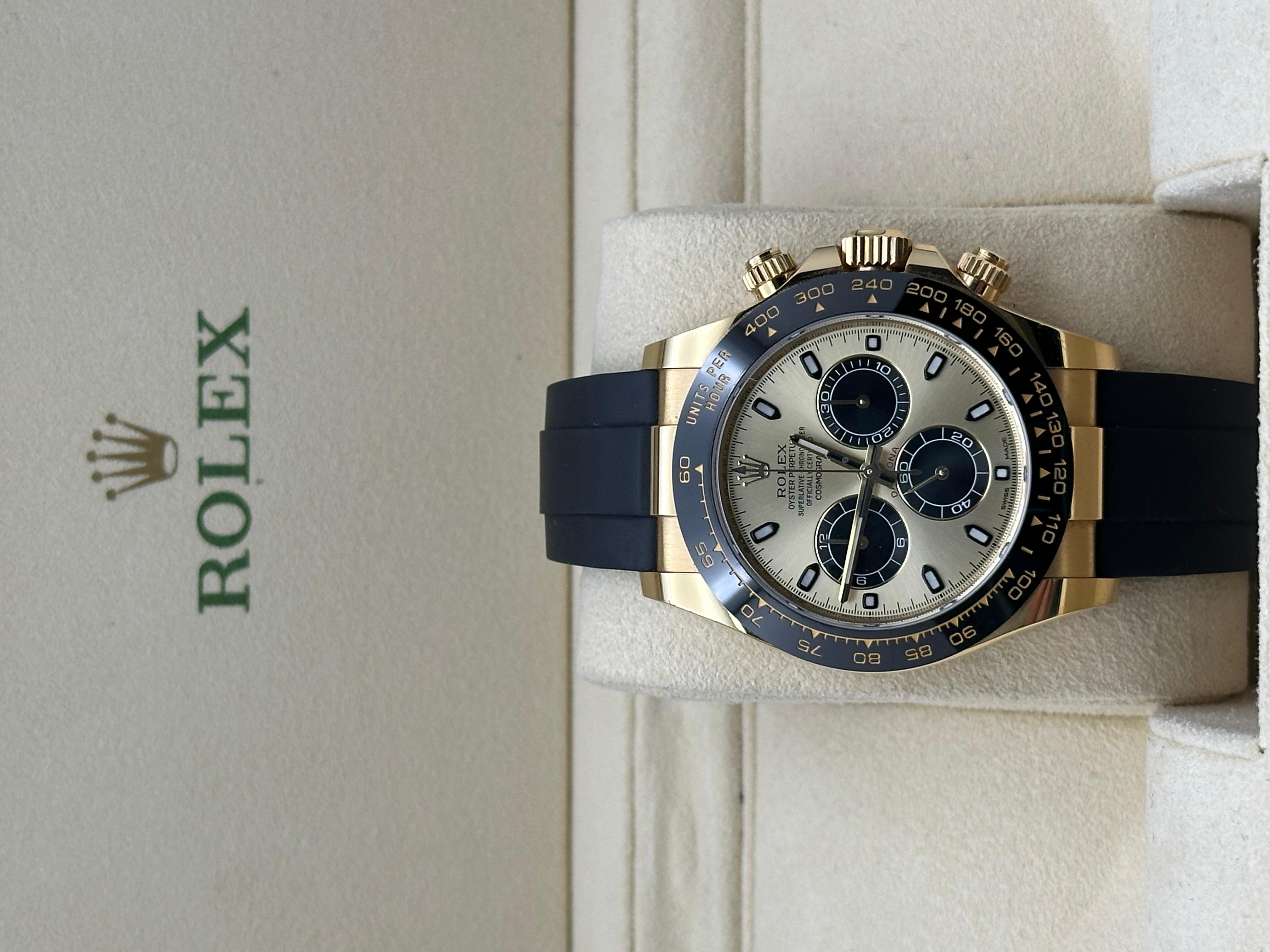 Rolex Daytona Pikachu Dial 116518LN Black Ceramic 18K Yellow Gold Box Paper For Sale 1