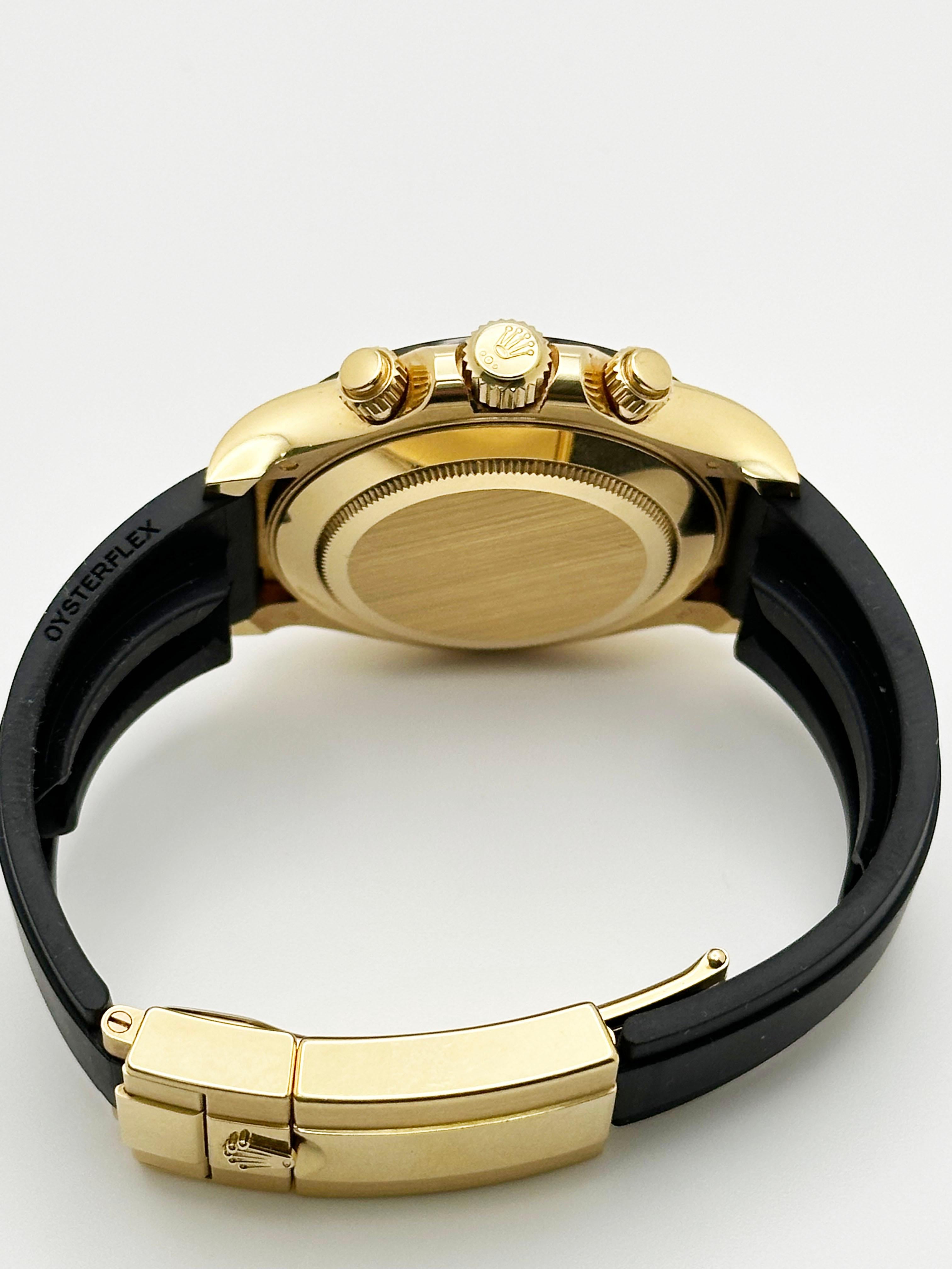 Rolex Daytona Pikachu Dial 116518LN Black Ceramic 18K Yellow Gold Box Paper For Sale 4