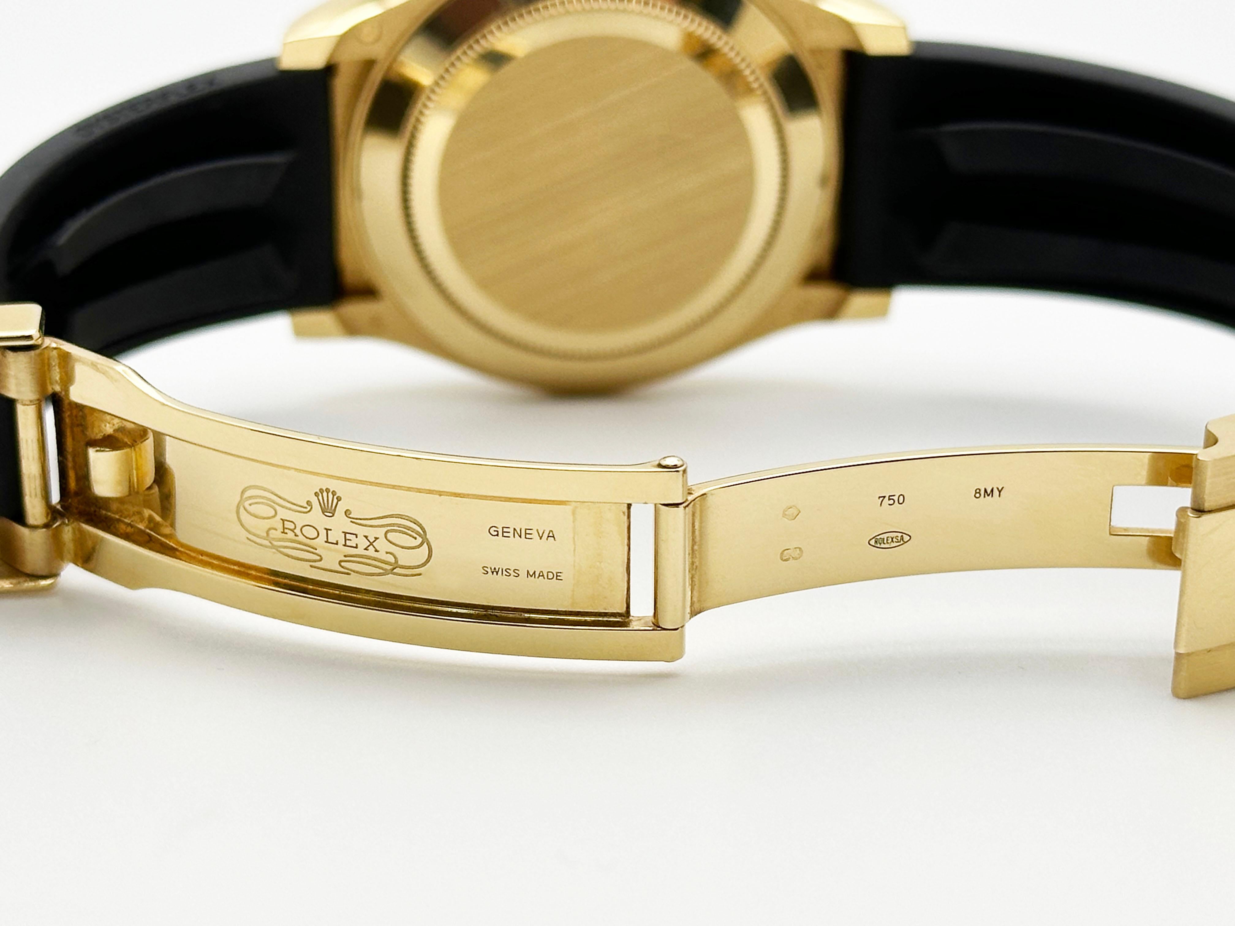 Rolex Daytona Pikachu Dial 116518LN Black Ceramic 18K Yellow Gold Box Paper For Sale 5