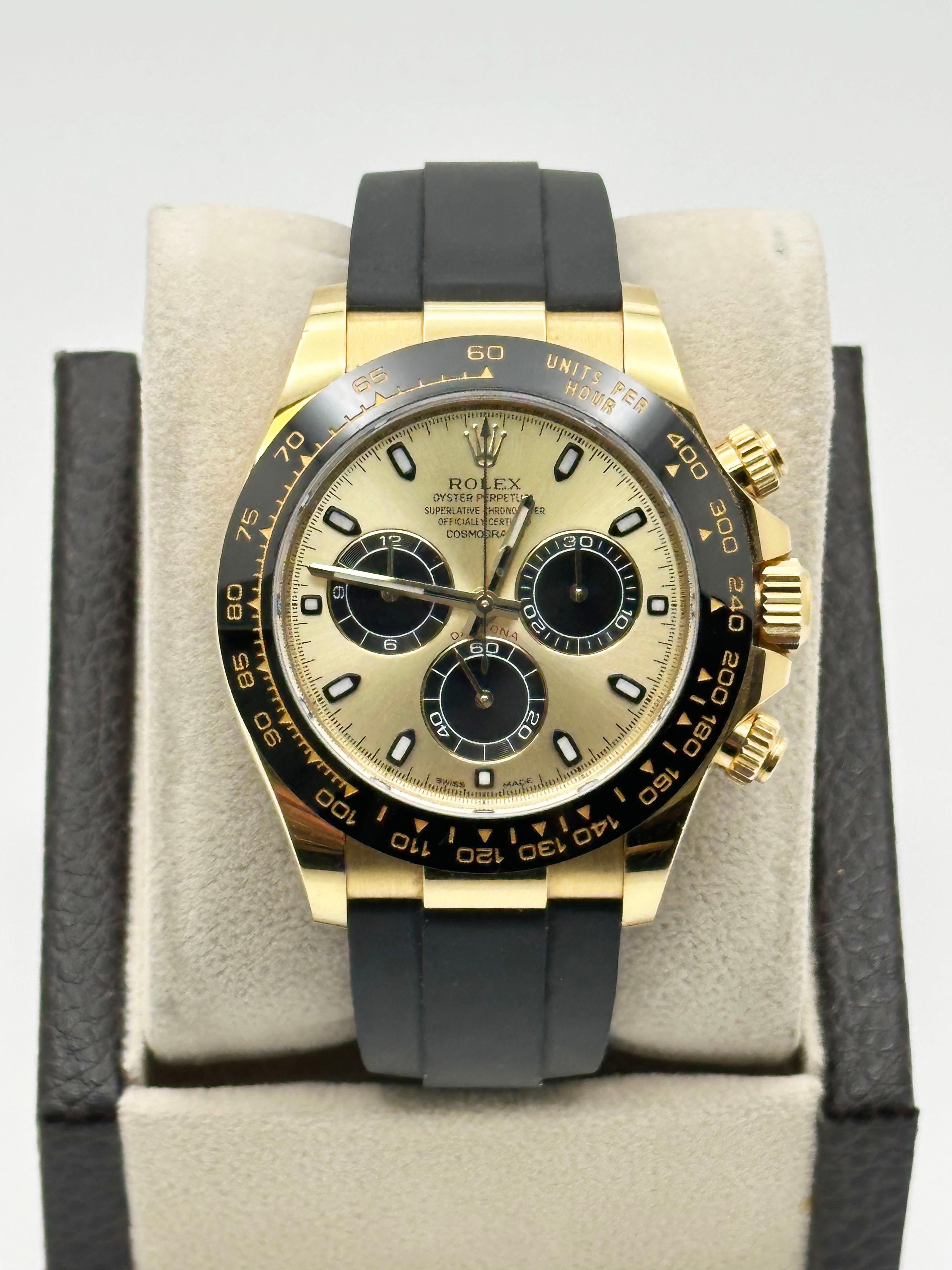 Rolex Daytona Pikachu Dial 116518LN Black Ceramic 18K Yellow Gold Box Paper