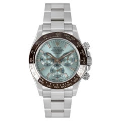 Rolex Daytona, cadran bleu glace en platine et diamants 116506