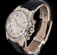 Rolex Daytona Rare White Gold Pave Diamond Dial Sapphire Set B&P 116589SACI