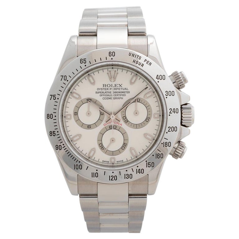 Rolex Daytona, Ref 116520, with Panna Dial, Box and Papers, Excellent  Condition at 1stDibs