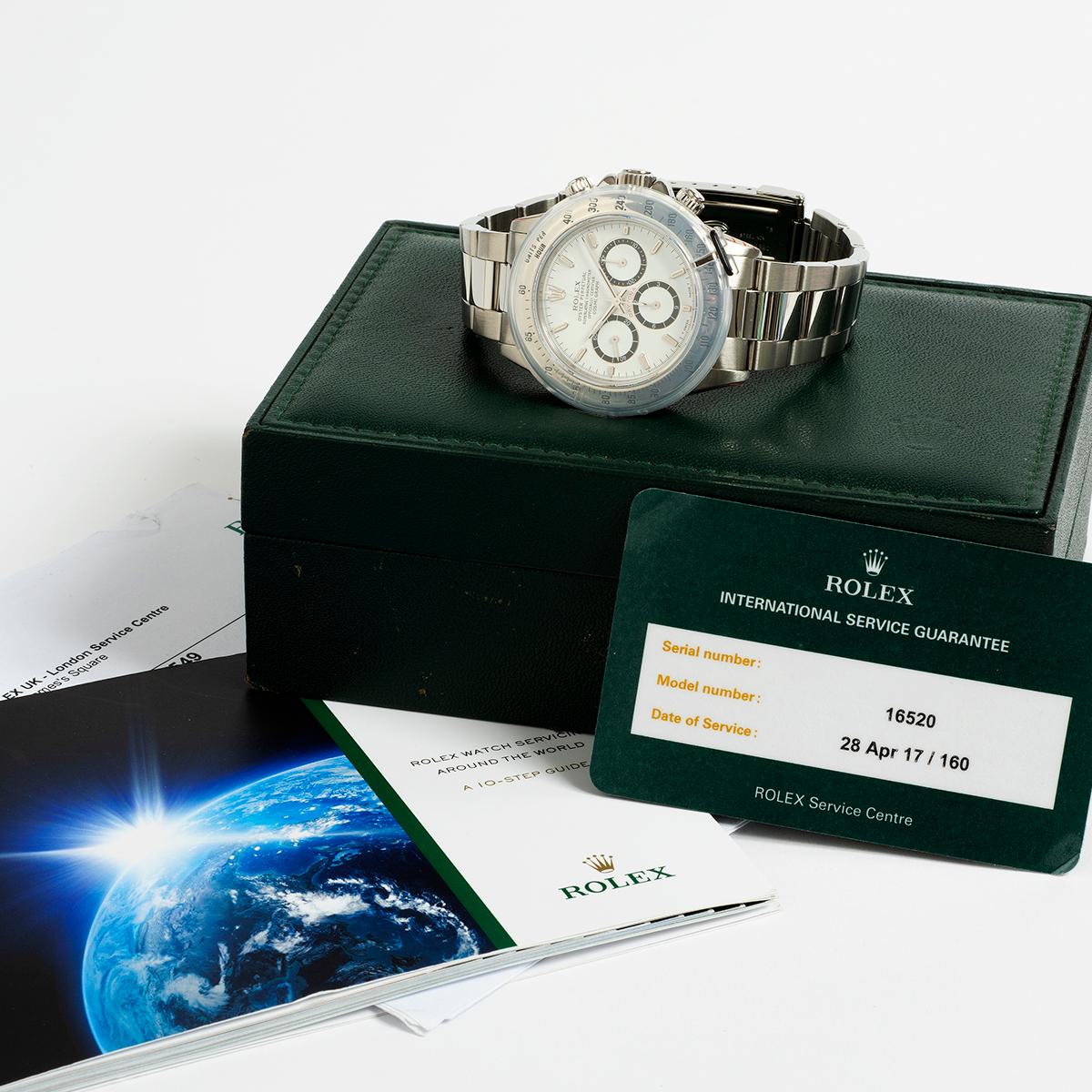 Rolex Daytona Ref 16520, Zenith Movement and White Dial with 'Inverted Six' 4