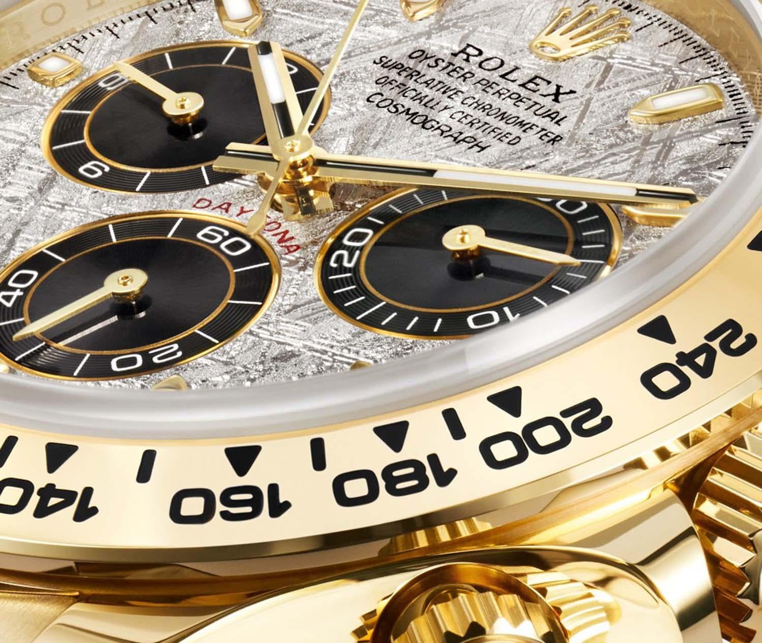 rolex daytona meteorite yellow gold