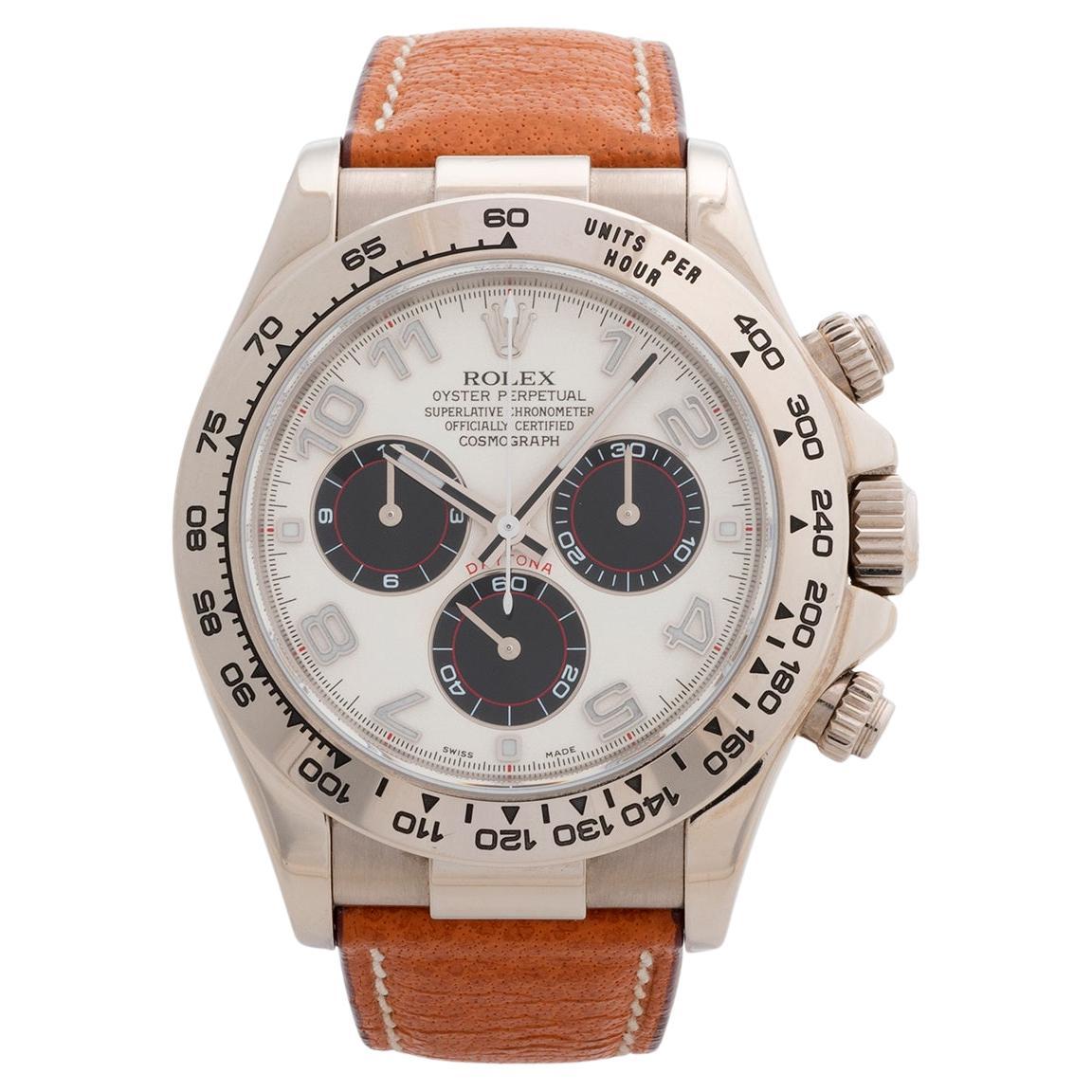 Rolex Daytona reference 11651, 18ct White Gold, Panda Dial, Full Set, 2002