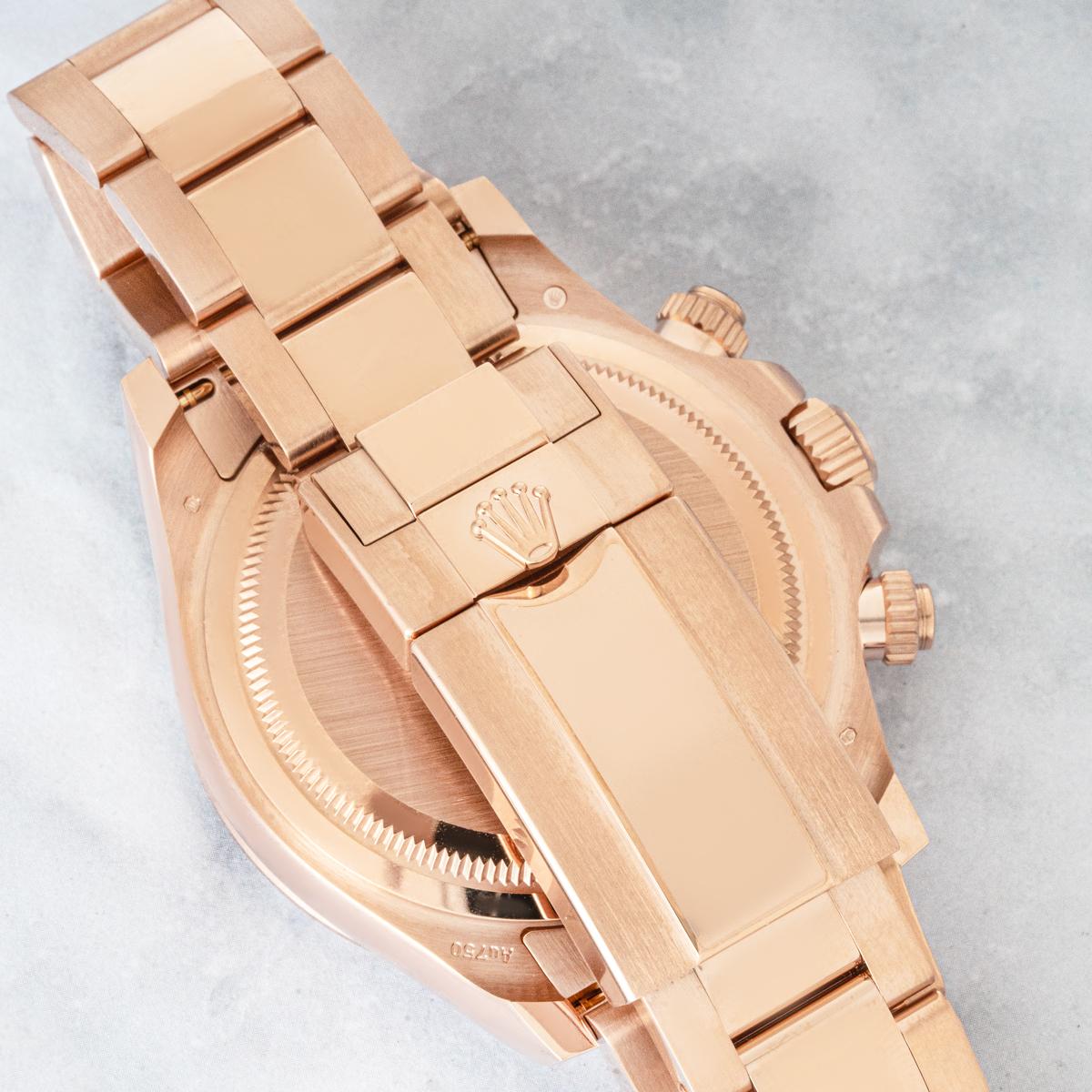 Rolex Daytona Rose Gold Black Dial Unworn 116505 en vente 2