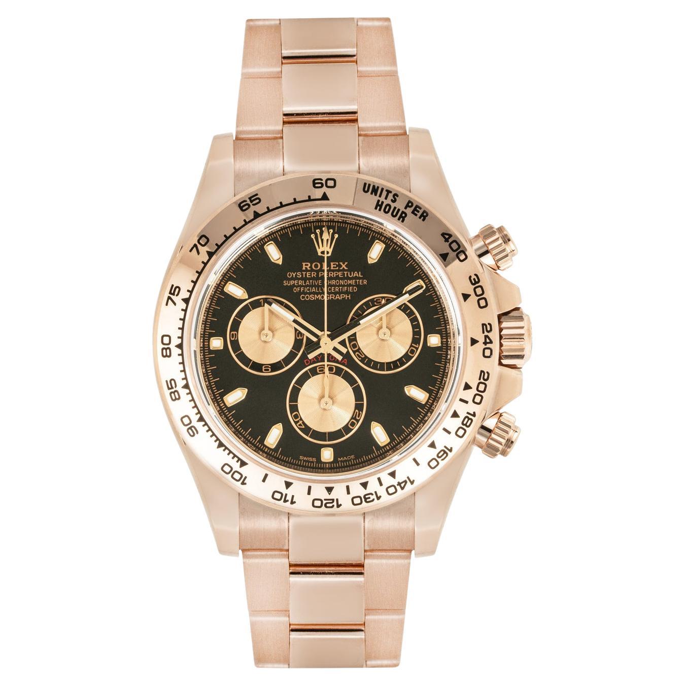 Rolex Daytona Rose Gold Black Dial Unworn 116505