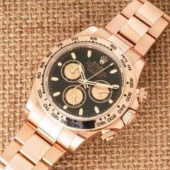 Rolex Daytona Rose Gold Hell Schwarzes Zifferblatt 2025 Ungetragen 126505