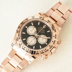 Rolex Daytona Rose Gold Bright Black Dial Unworn 126505