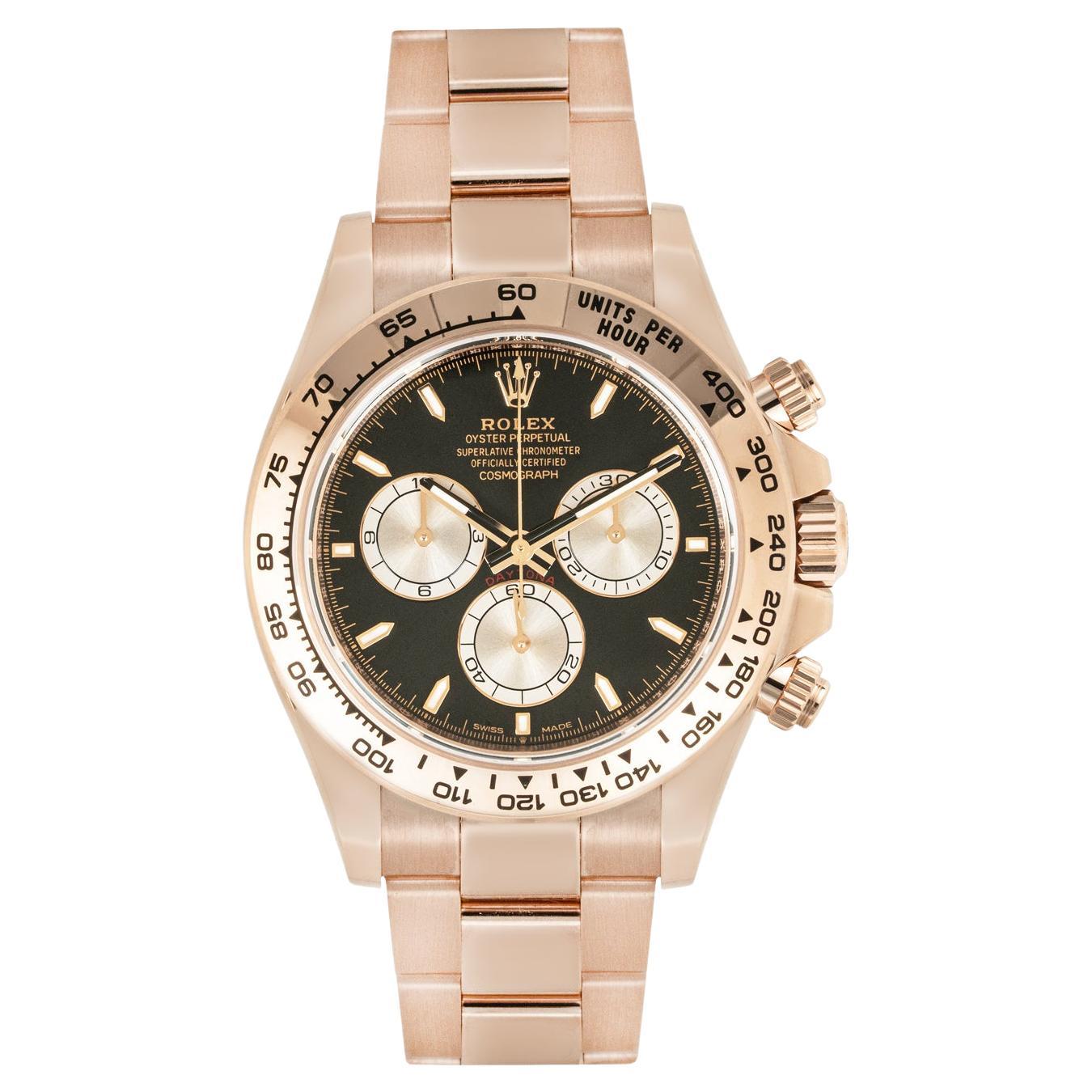 Rolex Daytona Rose Gold Bright Black Dial Unworn 126505