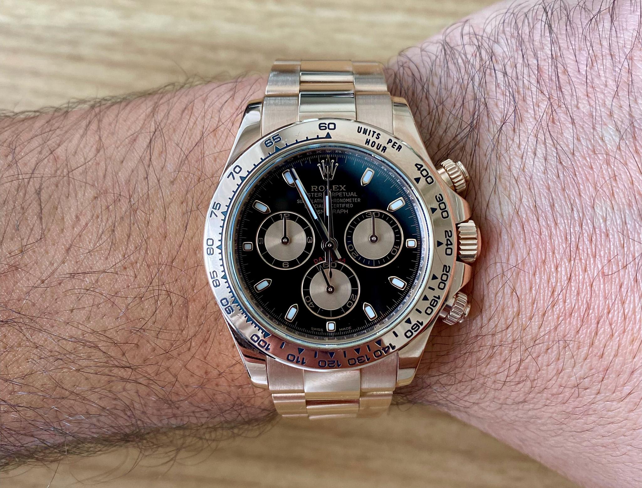 Brand: Rolex
Model: Daytona Rose Gold
Model Number: 116505
Year: 2017
It comes with the Original Box & Papers & Extra Links