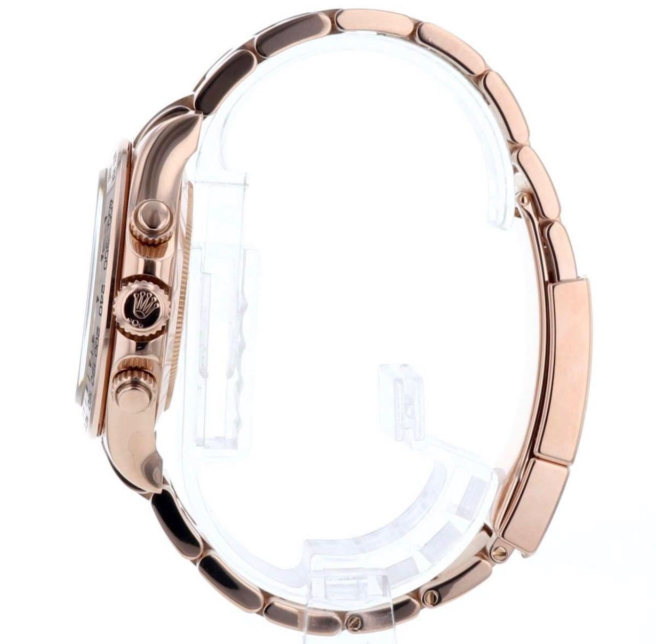 Rolex Daytona Rose Gold Watch Black and Rose Gold Dial 116505 Box and Papers at 1stDibs