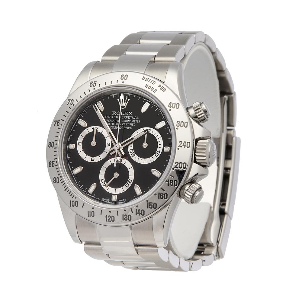 Ref: W5377
Manufacturer: Rolex
Model: Daytona
Model Ref: 116520
Age: 14th December 2015
Gender: Mens
Complete With: Box, Manuals & Guarantee
Dial: Black Baton
Glass: Sapphire Crystal
Movement: Automatic
Water Resistance: To Manufacturers