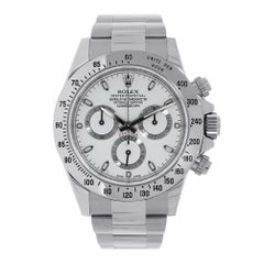 Montre Rolex Daytona en acier inoxydable à cadran blanc 116520