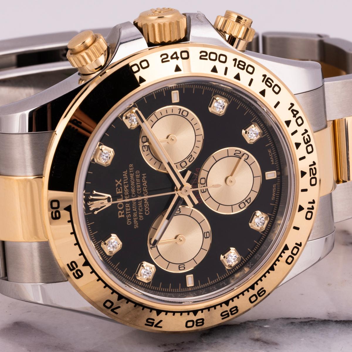 Rolex Daytona Stainless Steel Yellow & Gold Diamond Dial 126503 2