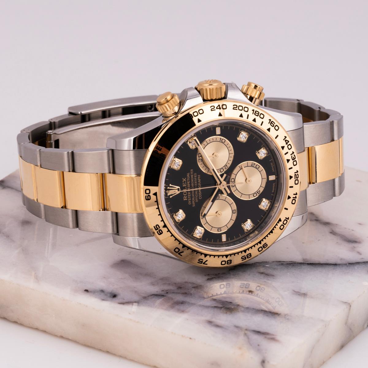 Rolex Daytona Stainless Steel Yellow & Gold Diamond Dial 126503 4