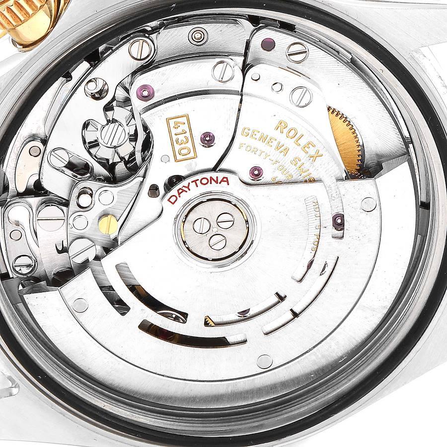 Rolex Daytona Stahl 18k Gelbgold Panda Zifferblatt Herrenuhr 116523 im Angebot 5