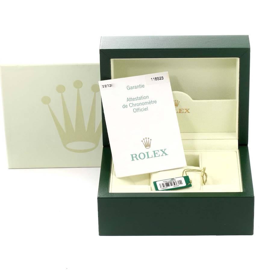 Rolex Daytona Stahl 18k Gelbgold Schiefer Zifferblatt Herrenuhr 116523 Box Papiere im Angebot 9