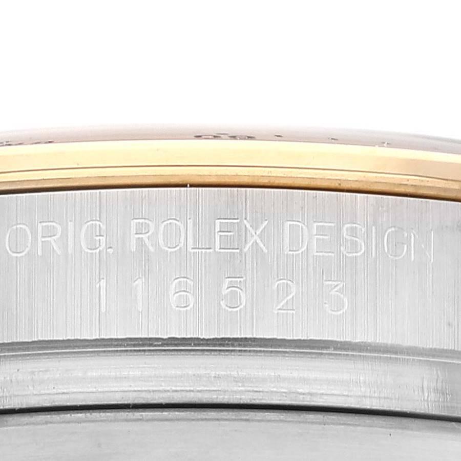 Rolex Daytona Stahl 18k Gelbgold Schiefer Zifferblatt Herrenuhr 116523 Box Papiere im Angebot 5