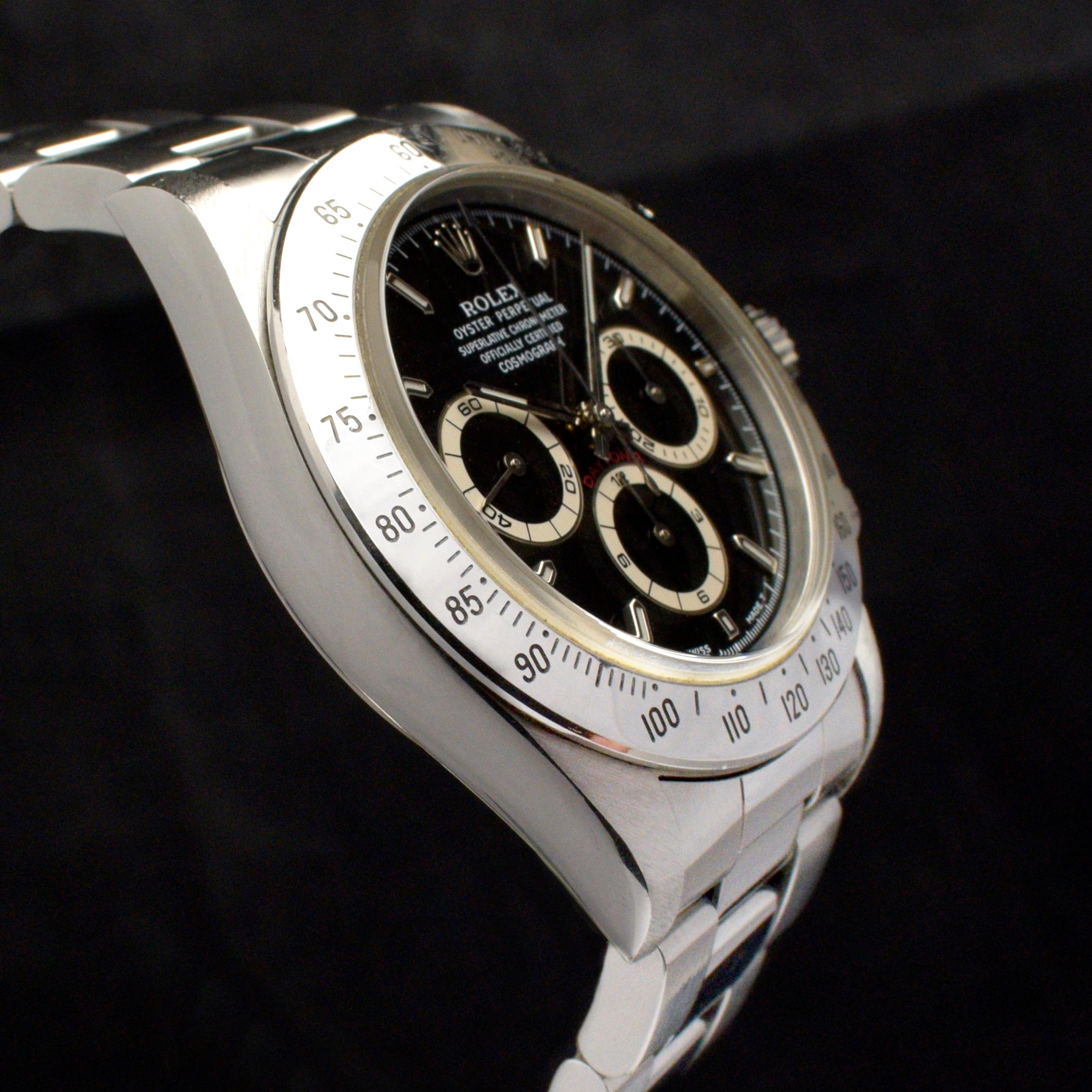Rolex Daytona Stahlschwarzes Zifferblatt 16520 Cosmograph Chronograph Uhren-Set, 1997 1