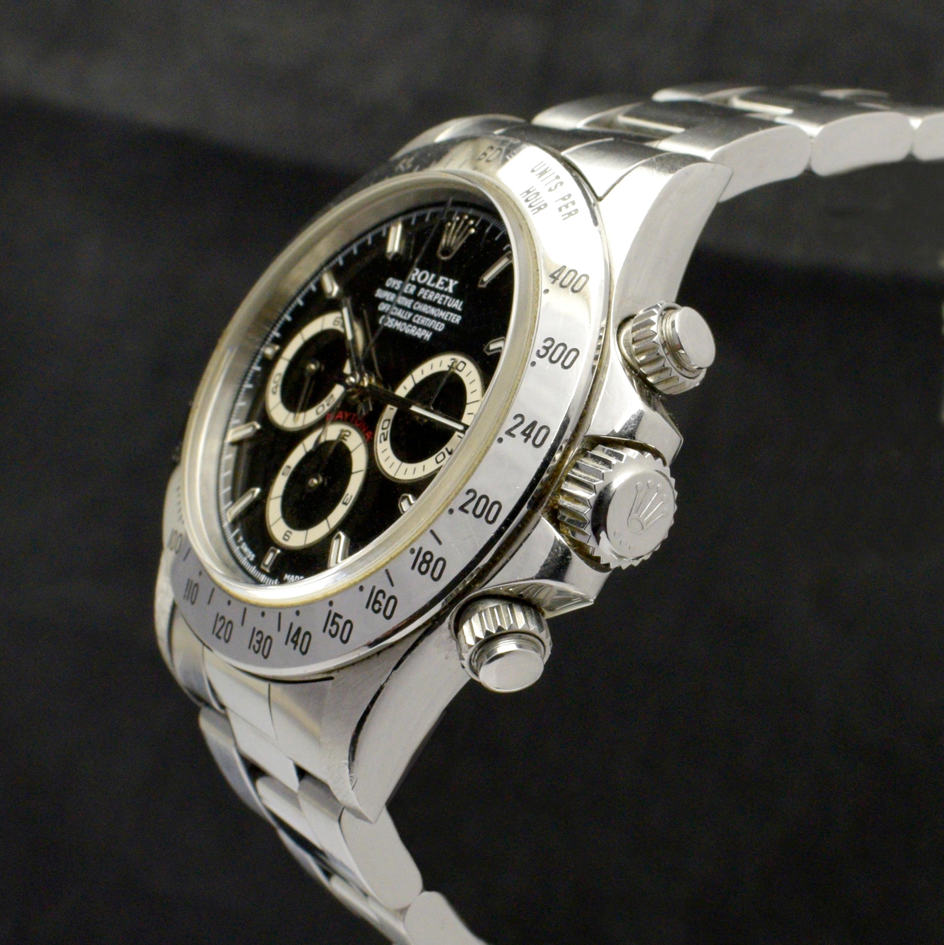 Rolex Daytona Stahlschwarzes Zifferblatt 16520 Cosmograph Chronograph Uhren-Set, 1997 2