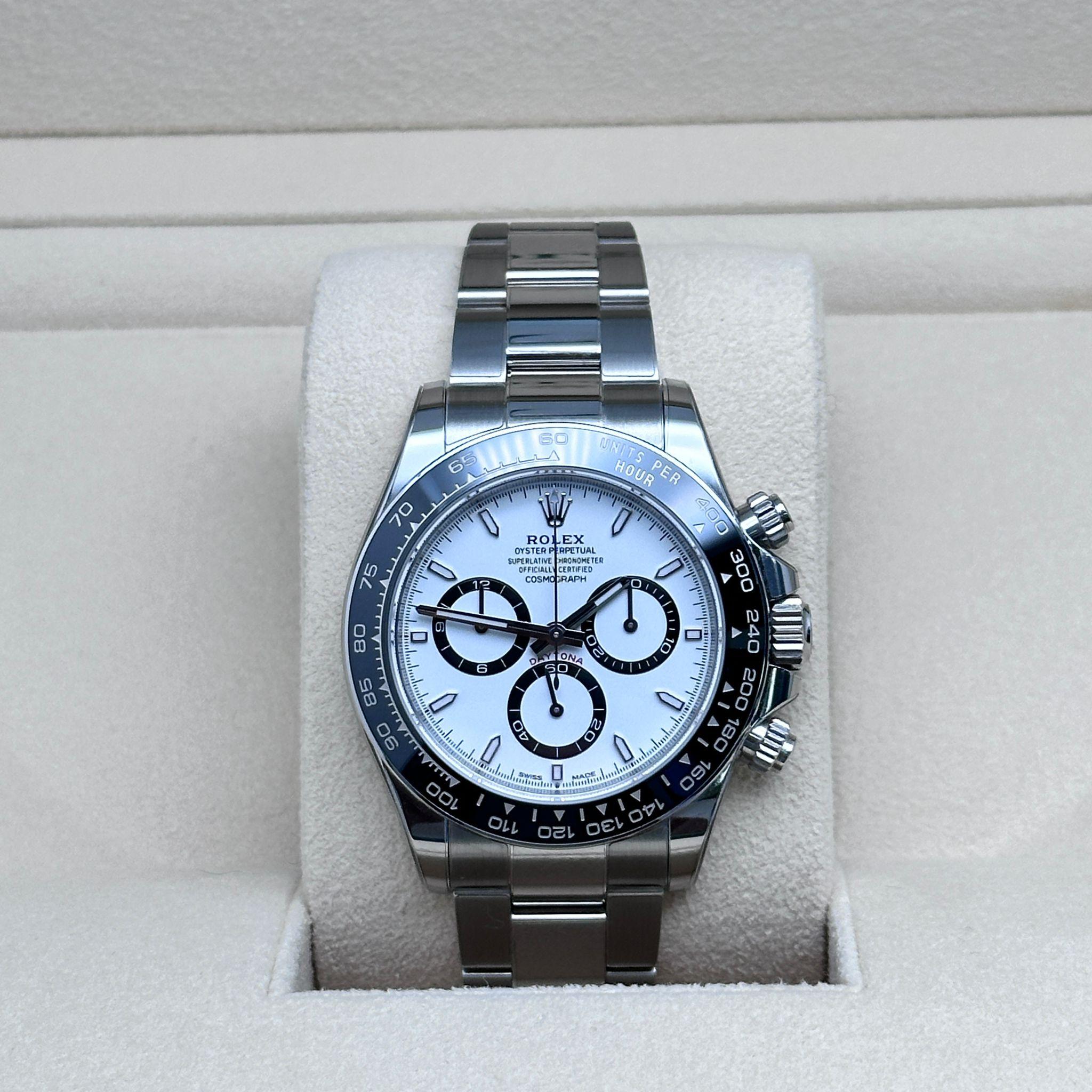 Nuevo 2024 Reloj Rolex Daytona Acero Cerámica Esfera Negra 126500LN en venta 3