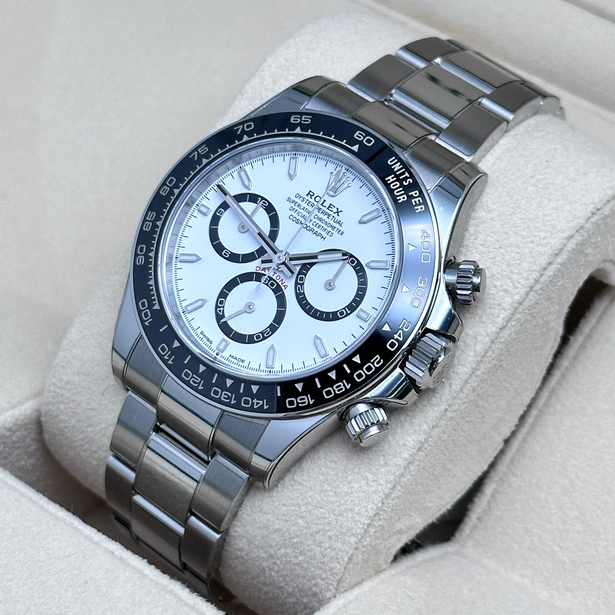 Nuevo 2024 Reloj Rolex Daytona Acero Cerámica Esfera Negra 126500LN en venta 4