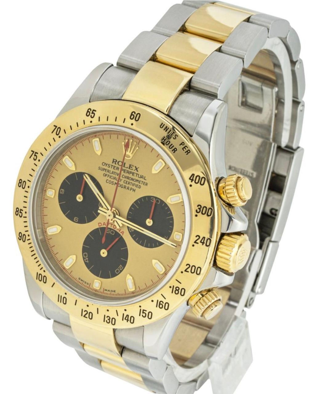 Rolex Daytona Steel & Gold 116523 Watch In Excellent Condition For Sale In London, GB