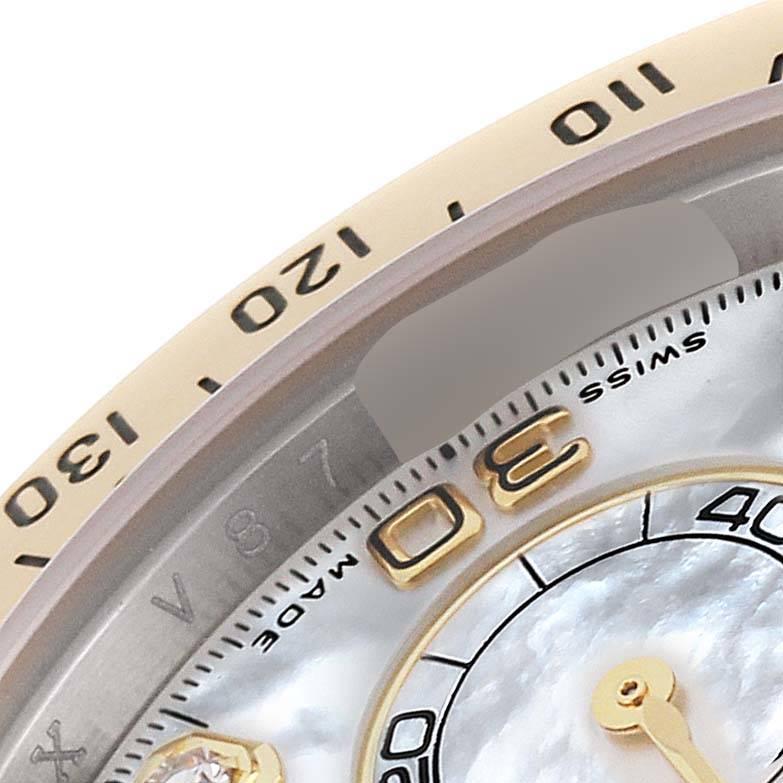 Rolex Daytona Stahl Perlmutt-Diamant-Herrenuhr 116523 Box Kartene im Angebot 3