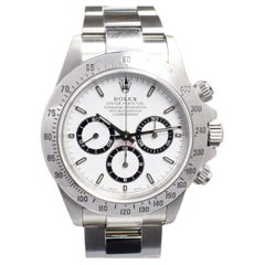 Rolex Daytona Stahlweißes Zifferblatt 16520 Cosmograph Chronograph Uhr & Papier, 1998