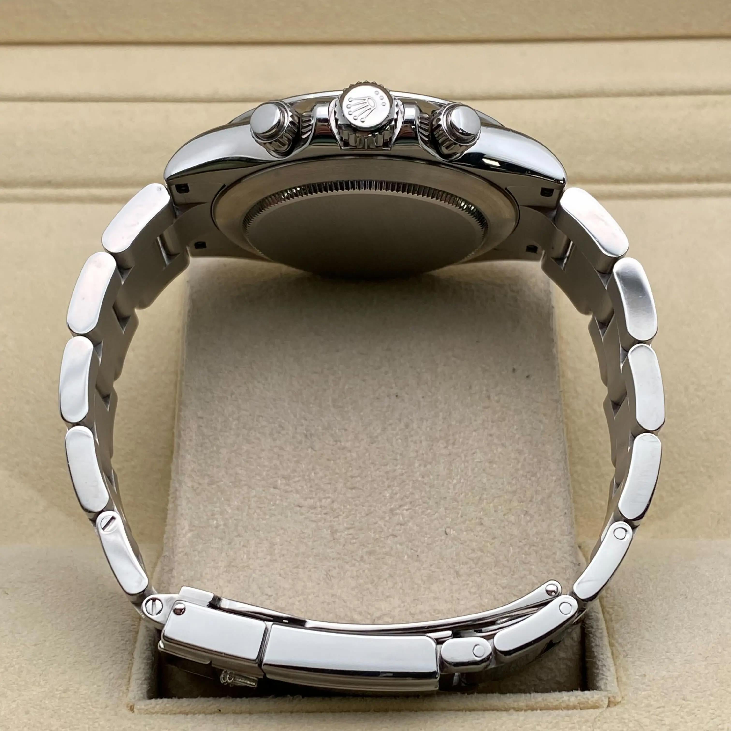 Rolex Daytona Stahl Weiß Sticks Zifferblatt Automatik Herrenuhr 116520 im Angebot 3