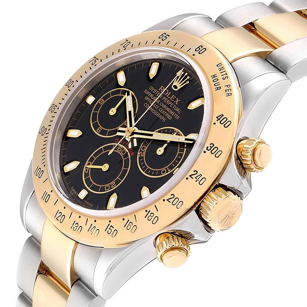 Rolex Daytona Steel Yellow Gold Black Dial Chronograph Men's Watch 116523 1