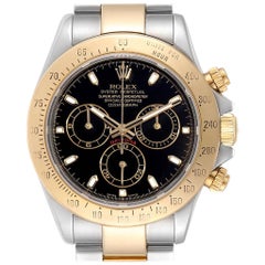 Rolex Daytona Steel Yellow Gold Black Dial Chronograph Men's Watch 116523