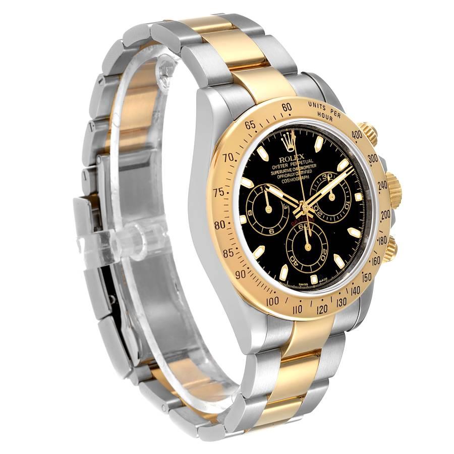 Rolex Daytona Stahl-Herrenuhr mit schwarzem Zifferblatt 116523 im Zustand „Hervorragend“ im Angebot in Atlanta, GA