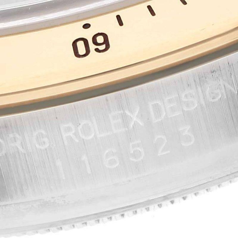 Men's Rolex Daytona Steel Yellow Gold Black Dial Mens Watch 116523