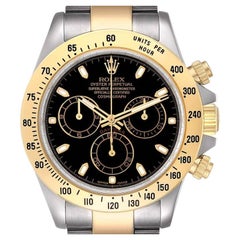 Rolex Daytona Steel Yellow Gold Black Dial Mens Watch 116523