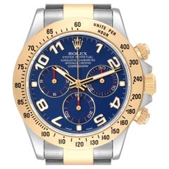 Rolex Daytona Steel Yellow Gold Blue Racing Dial Mens Watch 116523