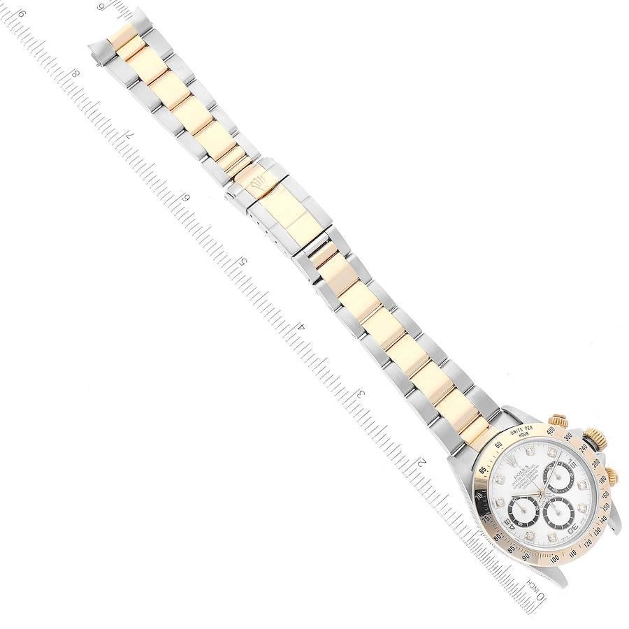 Rolex Daytona Steel Yellow Gold Diamond Dial Zenith Movement Mens Watch 16523 For Sale 3