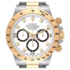Rolex Daytona Steel Yellow Gold Diamond Dial Zenith Movement Mens Watch 16523
