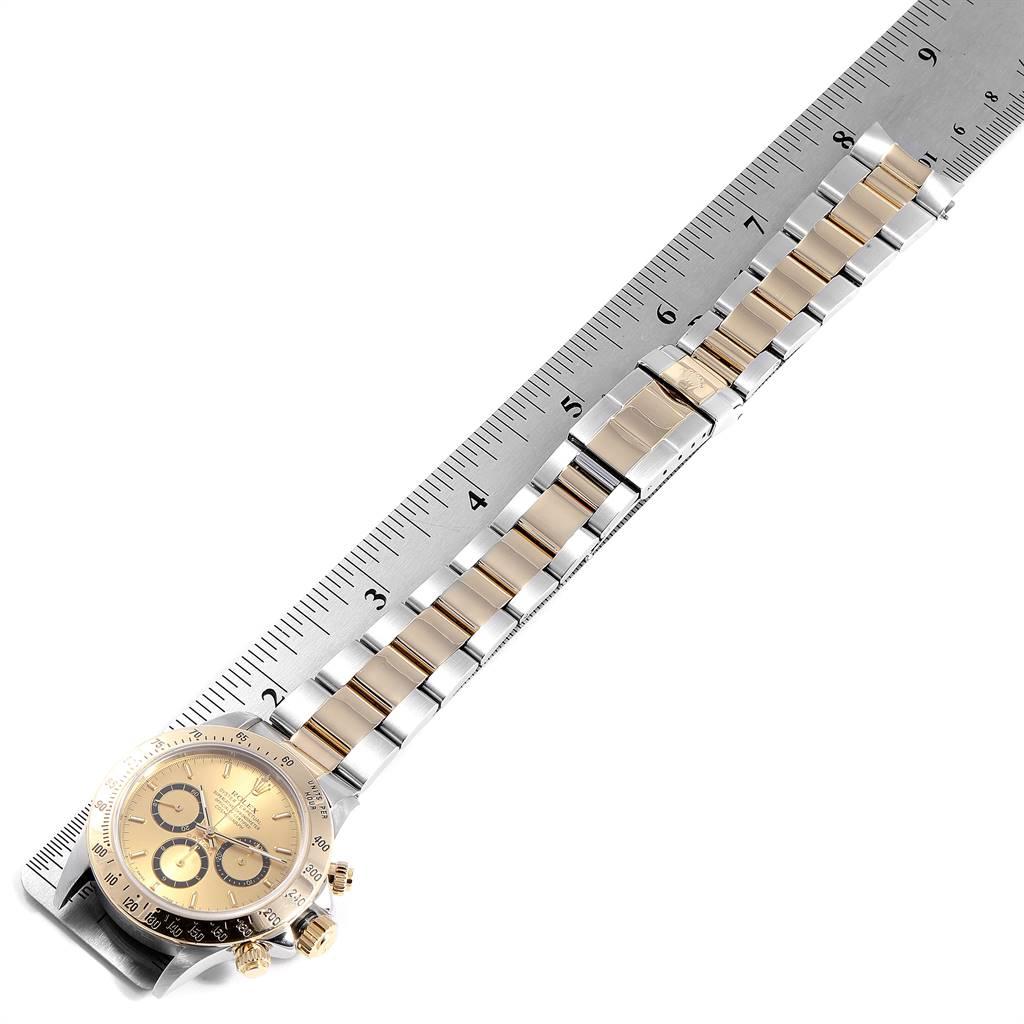 Rolex Daytona Steel Yellow Gold Inverted 6 Men's Watch 16523 Box Papers For Sale 7