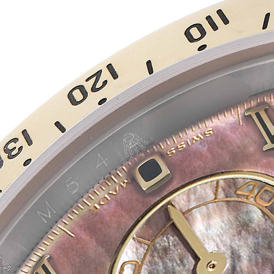 Men's Rolex Daytona Steel Yellow Gold MOP Dial Chronograph Mens Watch 116523 For Sale
