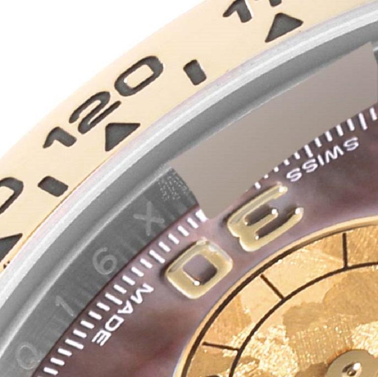 Men's Rolex Daytona Steel Yellow Gold Mother Of Pearl Diamond Mens Watch 116503
