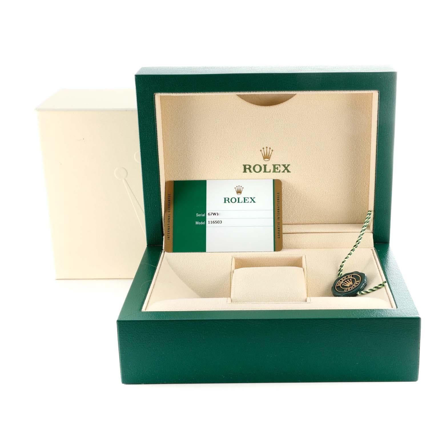 Rolex Daytona Steel Yellow Gold Mother of Pearl Diamond Watch 116503 Box Card 4