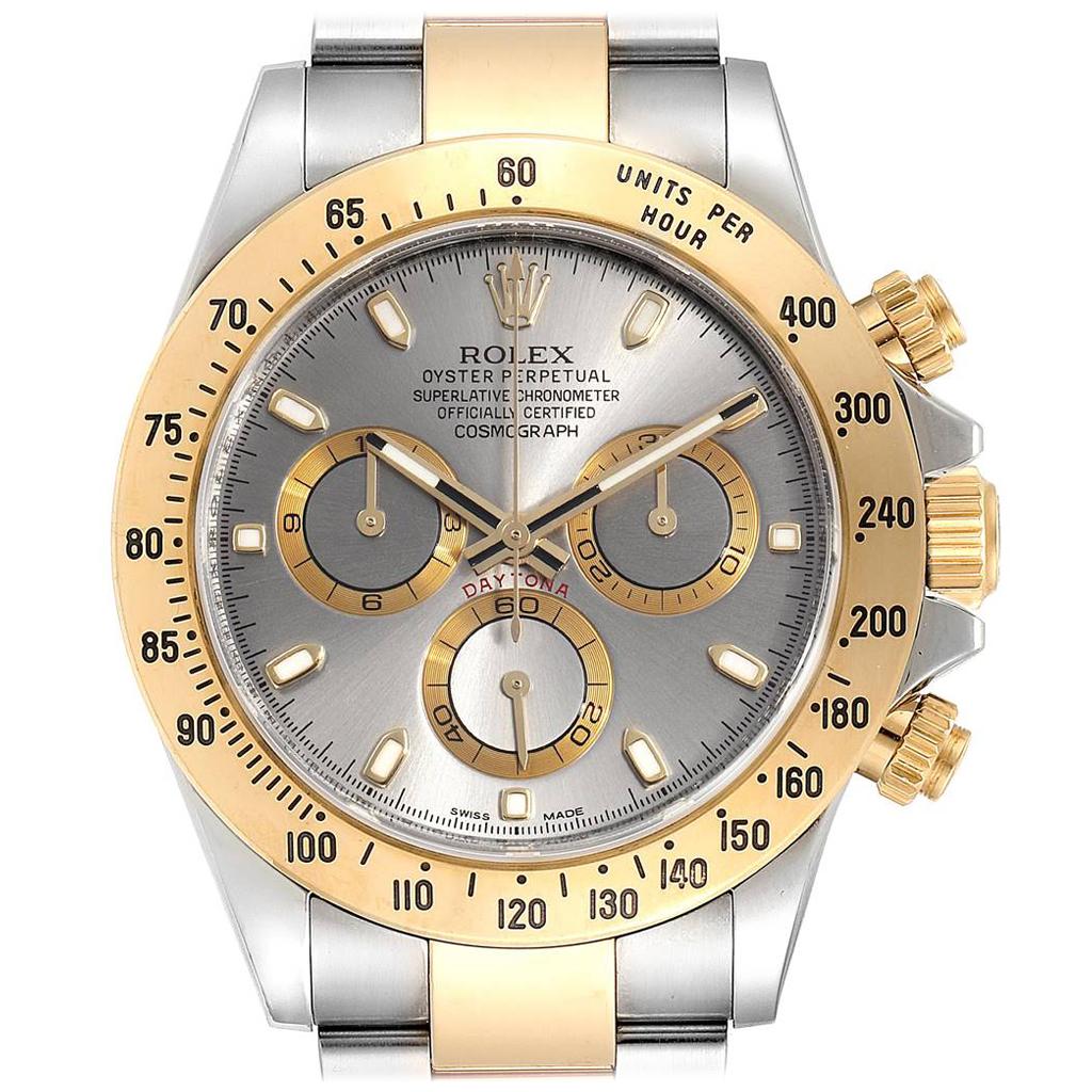 Rolex Daytona Steel Yellow Gold Slate Dial Chronograph Men's Watch 116523