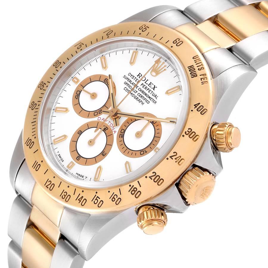 Rolex Daytona Steel Yellow Gold White Dial Mens Watch 16523 For Sale 1
