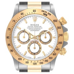 Rolex Daytona Steel Yellow Gold White Dial Zenith Movement Mens Watch 16523