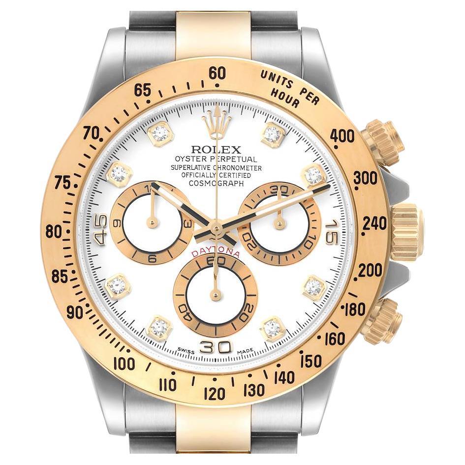 Rolex Montre Daytona pour homme en acier, or jaune, or blanc et cadran en  diamants 116523 sur 1stDibs | montre rolex daytona