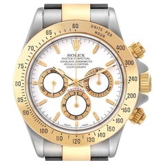 Rolex Daytona Steel Yellow Gold Zenith Movement Mens Watch 16523 Box Papers