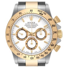 Rolex Daytona Steel Yellow Gold Zenith Movement Mens Watch 16523 Box Papers